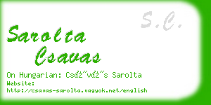 sarolta csavas business card